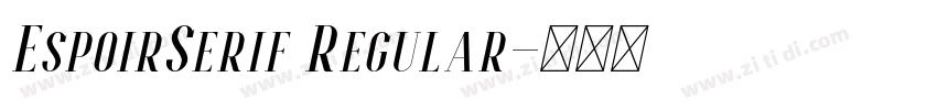 EspoirSerif Regular字体转换